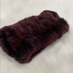 Real Fur Knit Headband/Neck Scarf